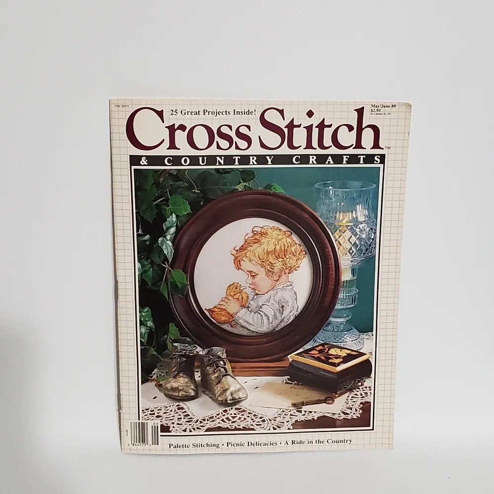 Multiple Patterns Cross Stitch Country Crafts Magazine May June 89